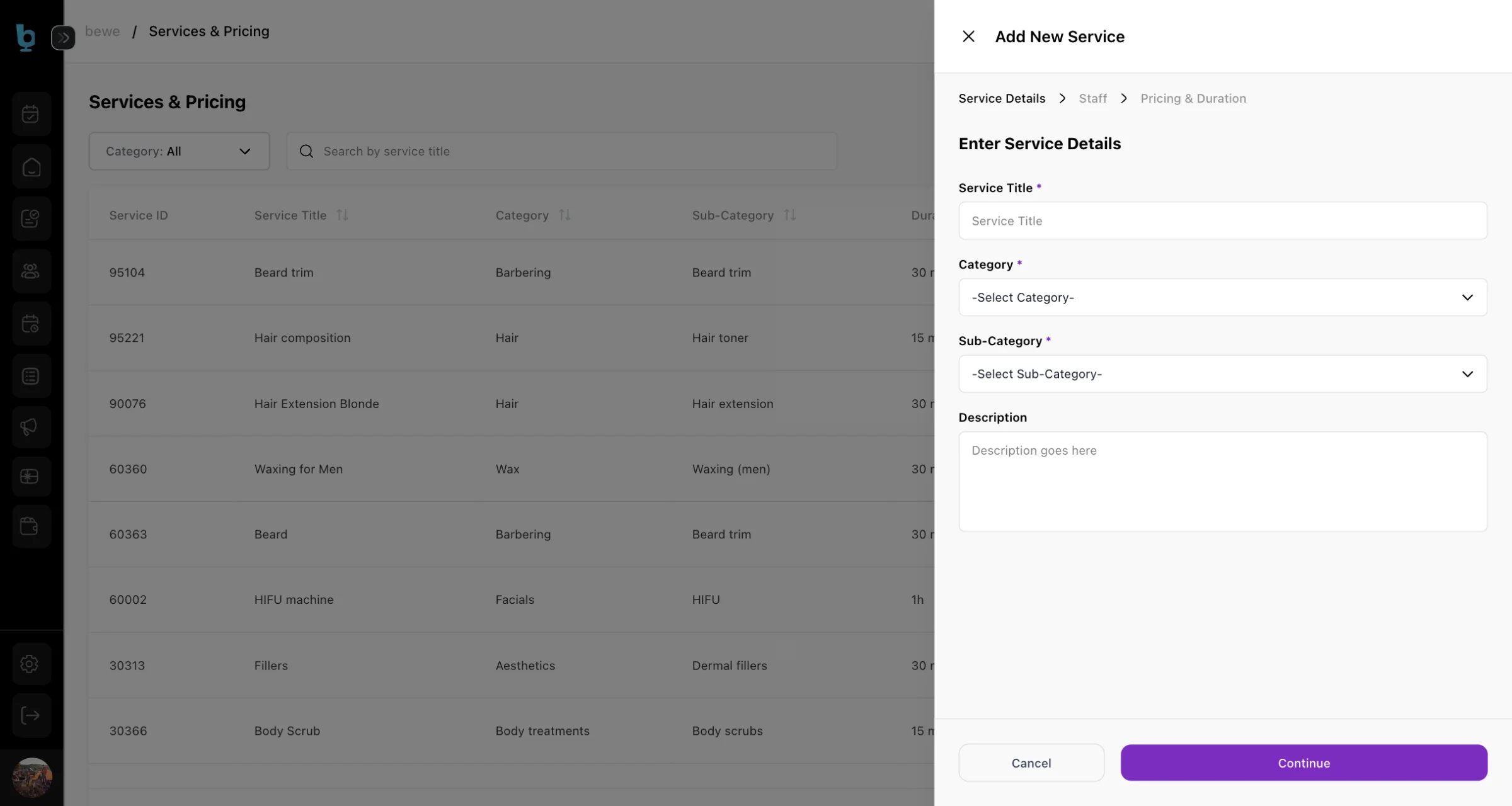 BEWE vendor portal sign-in