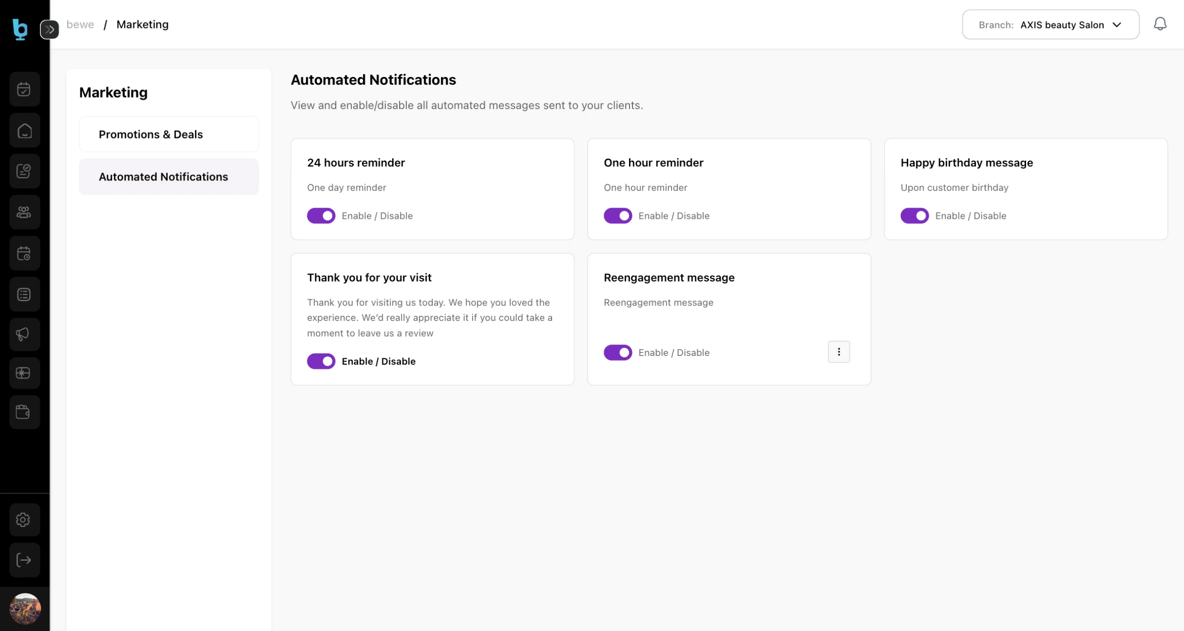 bewe interface