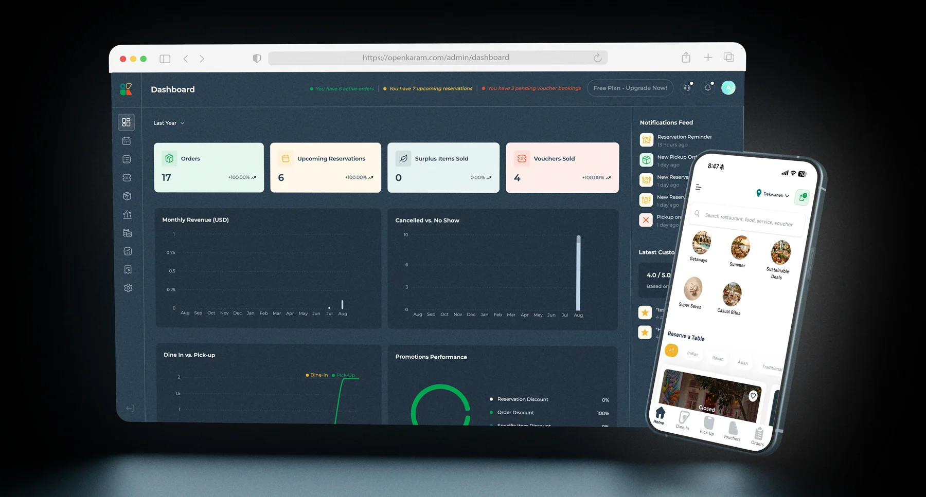 OpenKaram consumer app on mobile