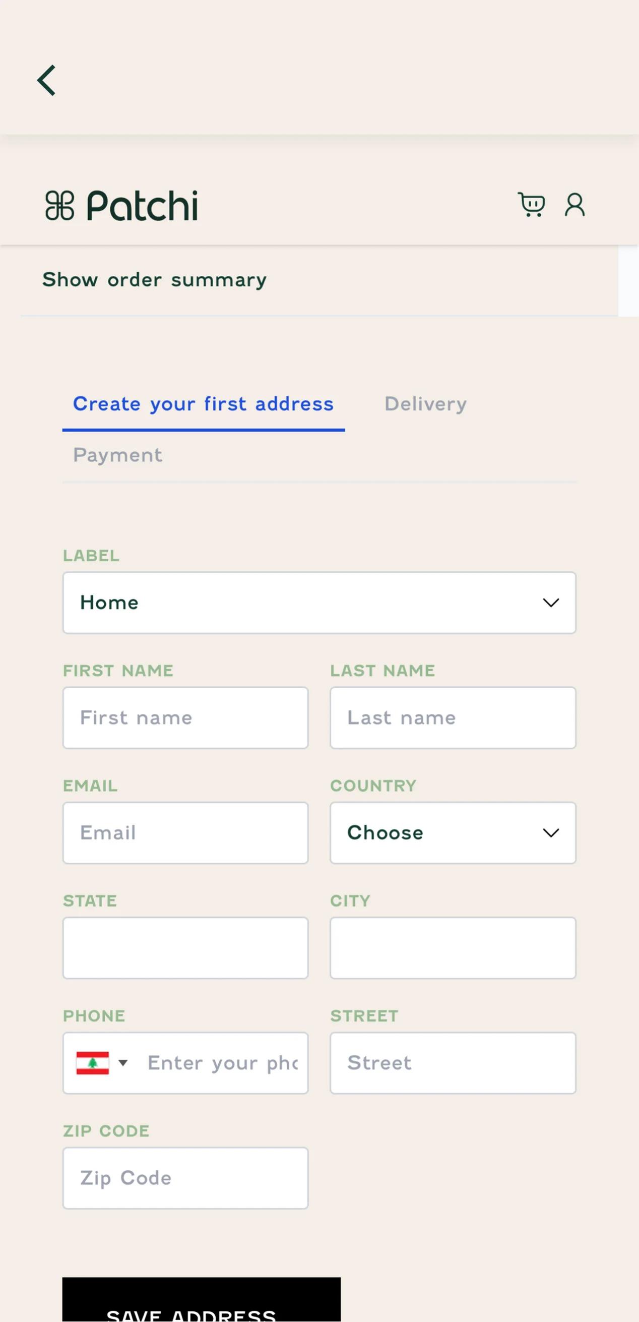 Patchi interface