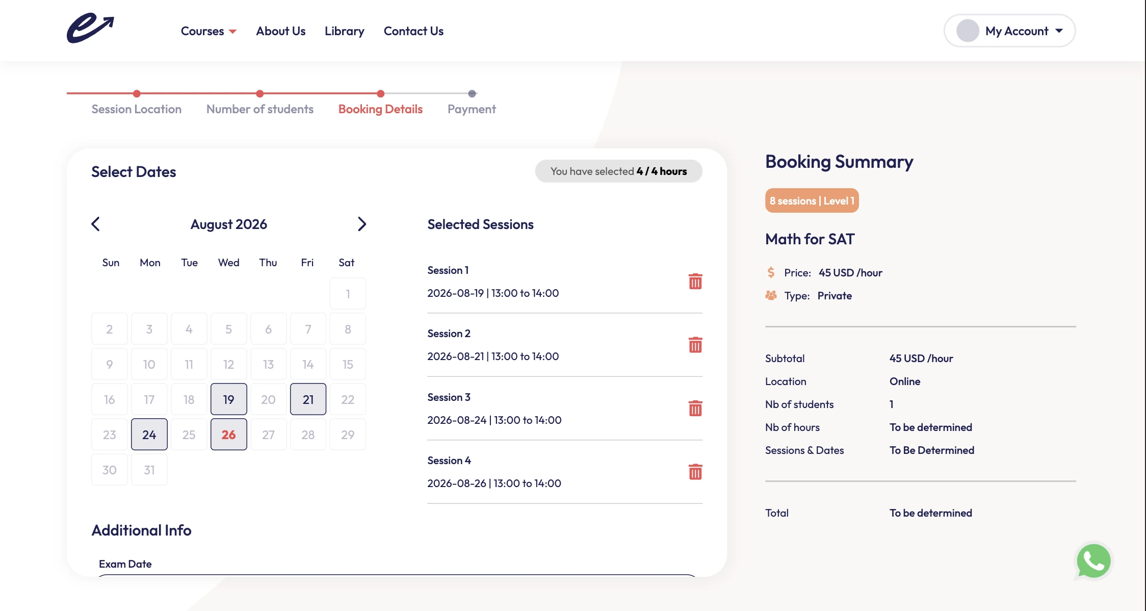 Booking