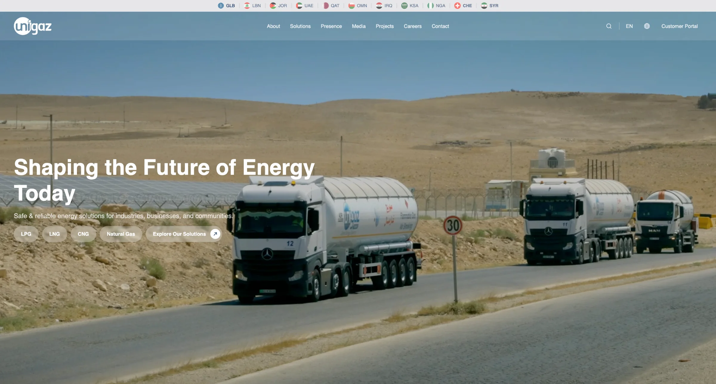 Unigaz interface