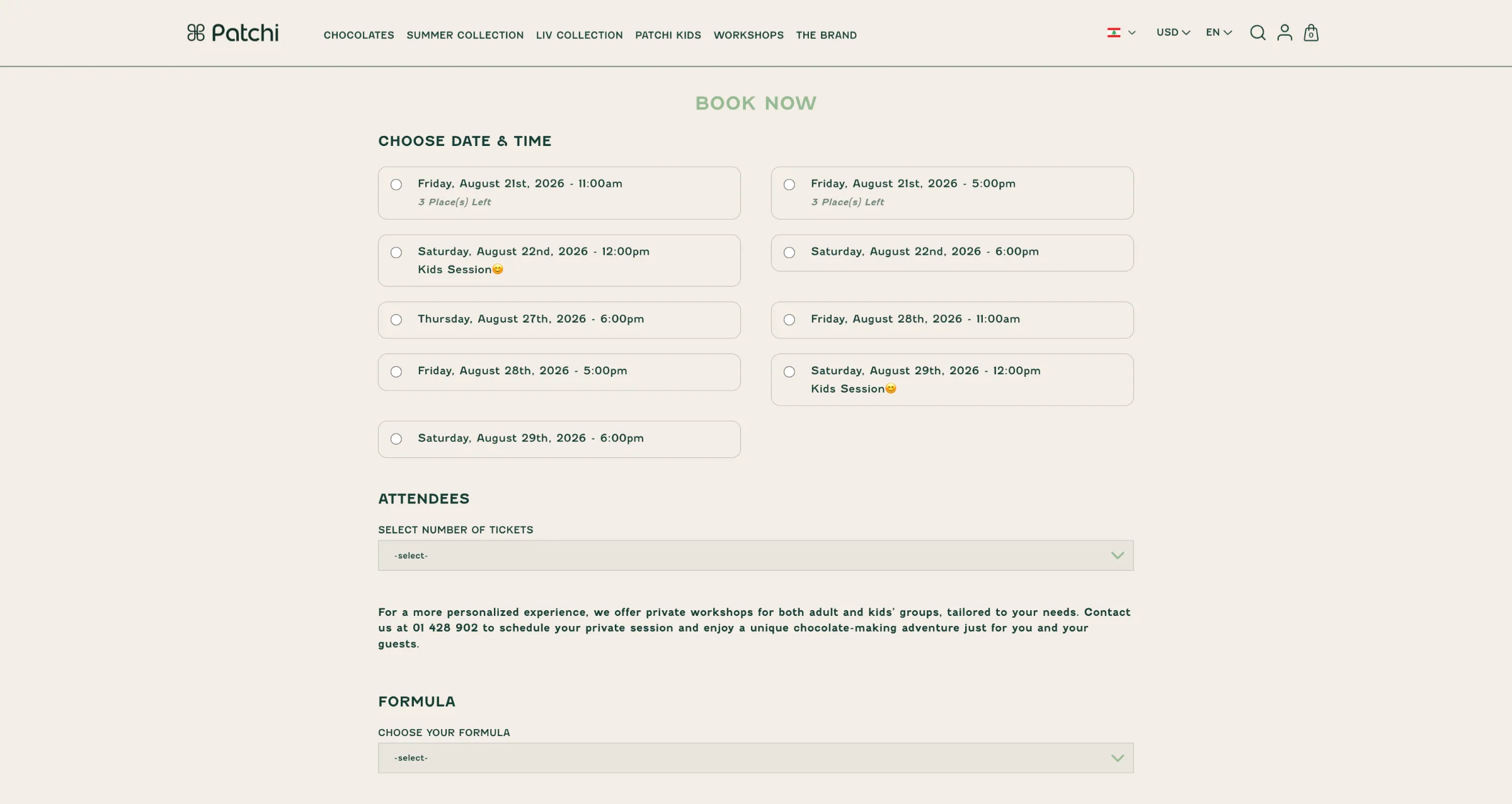 Booking system