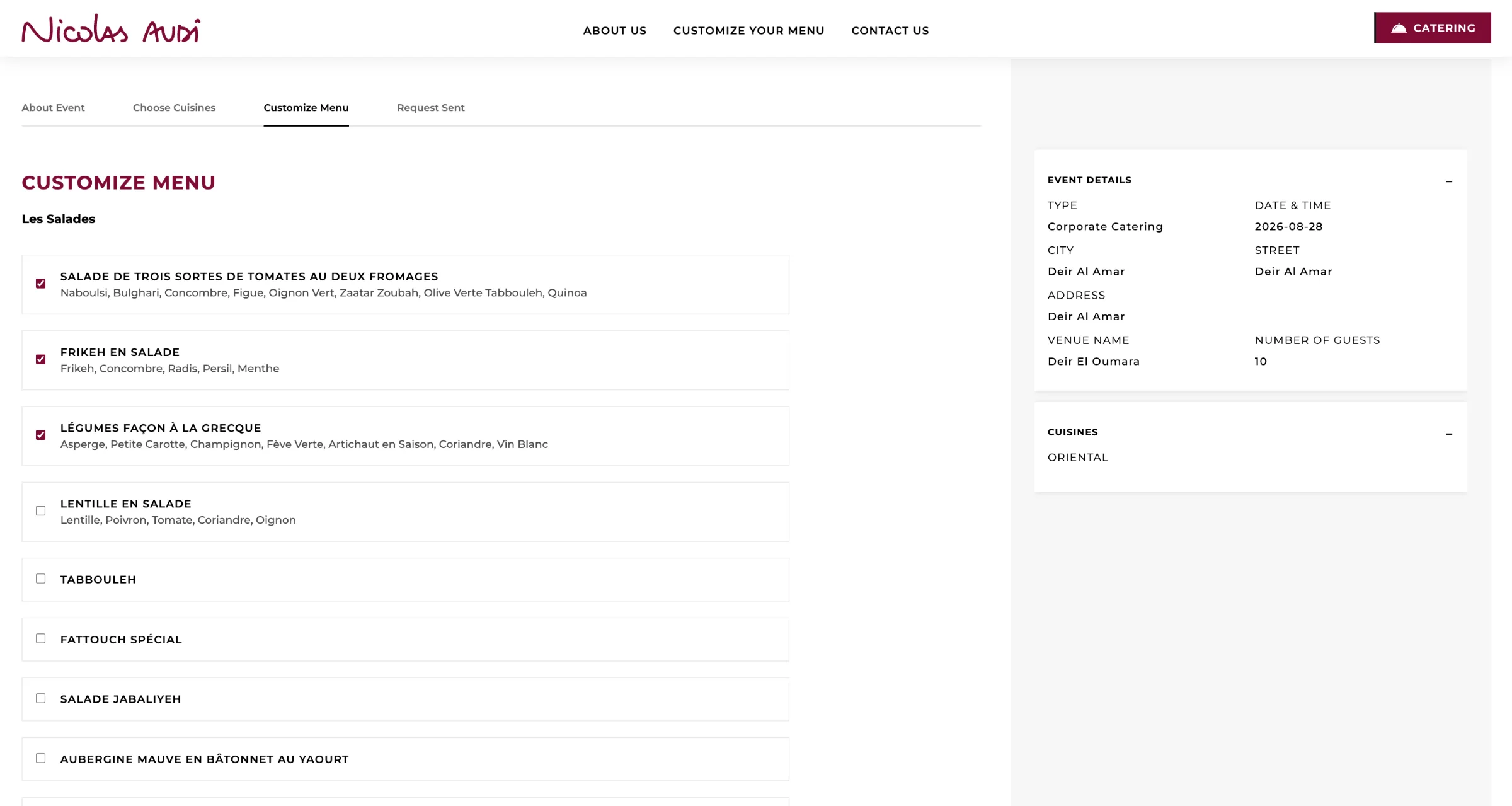 Nicolas Audi interface